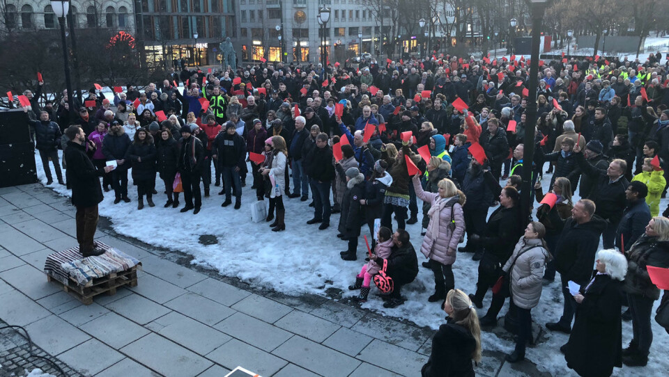 TIL INGEN NYTTE: Oslofolk har flere ganger protestert mot bompengeøkningen i Oslo. Nå er et nytt trinn i Oslopakke 3 vedtatt. Foto: Peter Raaum
