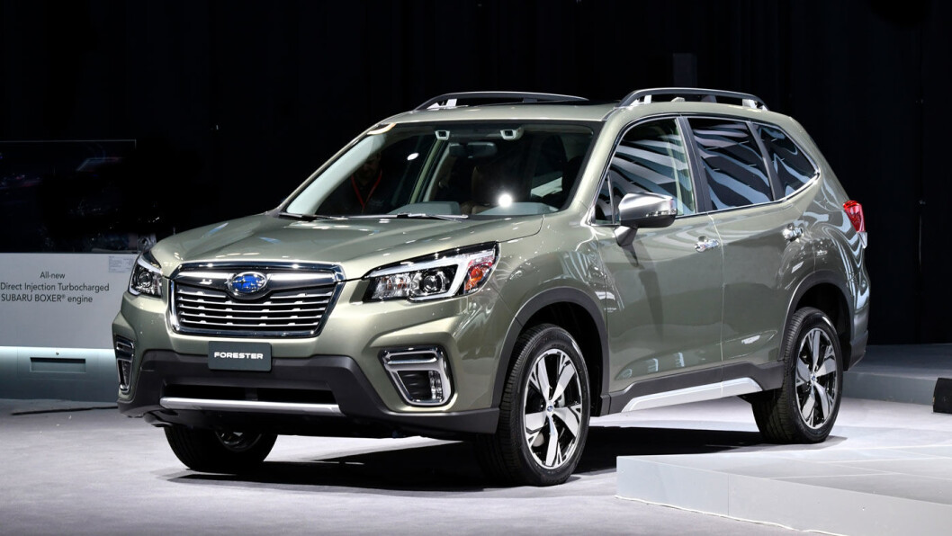 SIKRERE: Subaru viser 2019-modellen av sin Forester under bilutstillingen i New York i påsken. Foto: Subaru SIKRERE: Subaru viser 2019-modellen av sin Forester under bilutstillingen i New York i påsken. Foto: Subaru