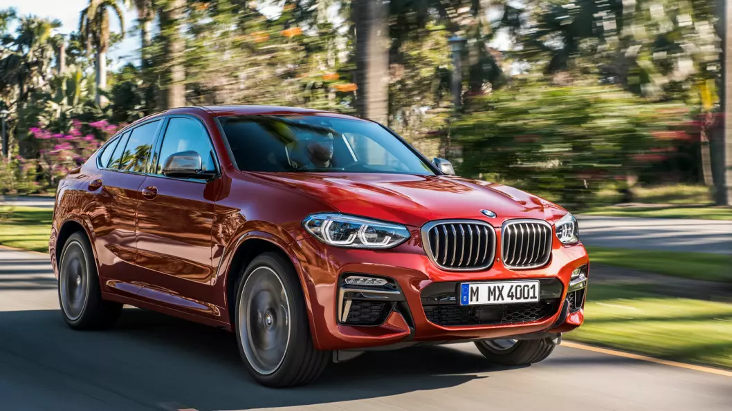 ET STORT ÅR: 2018 er et stort år for BMW, som blant annet lanserer denne X4-modellen. Foto: BMW