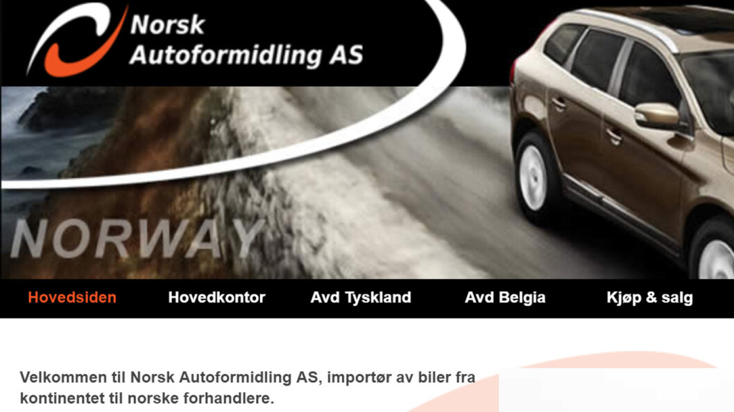 IMPORTERER: Blant de største på import av elbiler er Norsk Autoformidling. Faksimile: Nettsiden til Norsk Autoformidling IMPORTERER: Blant de største på import av elbiler er Norsk Autoformidling. Faksimile: Nettsiden til Norsk Autoformidling