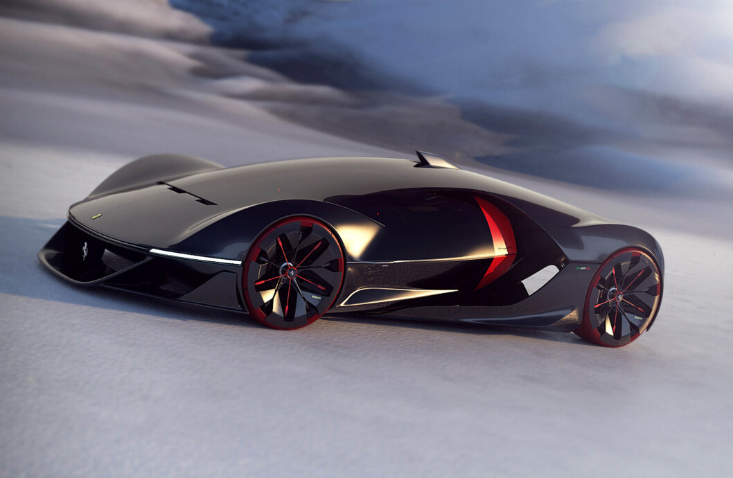VANT KONKURRANSE: Seks skoleelever fra Frankrike vant design-konkurransen om hvordan Ferrari skal se ut i 2040 Foto: Ferrari VANT KONKURRANSE: Seks skoleelever fra Frankrike vant design-konkurransen om hvordan Ferrari skal se ut i 2040 Foto: Ferrari