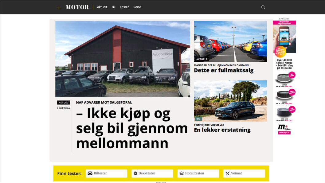 TESTBANK: På vår nettside finner du et hundretalls tester av biler, dekk, hoteller og spisesteder langs veien. TESTBANK: På vår nettside finner du et hundretalls tester av biler, dekk, hoteller og spisesteder langs veien.