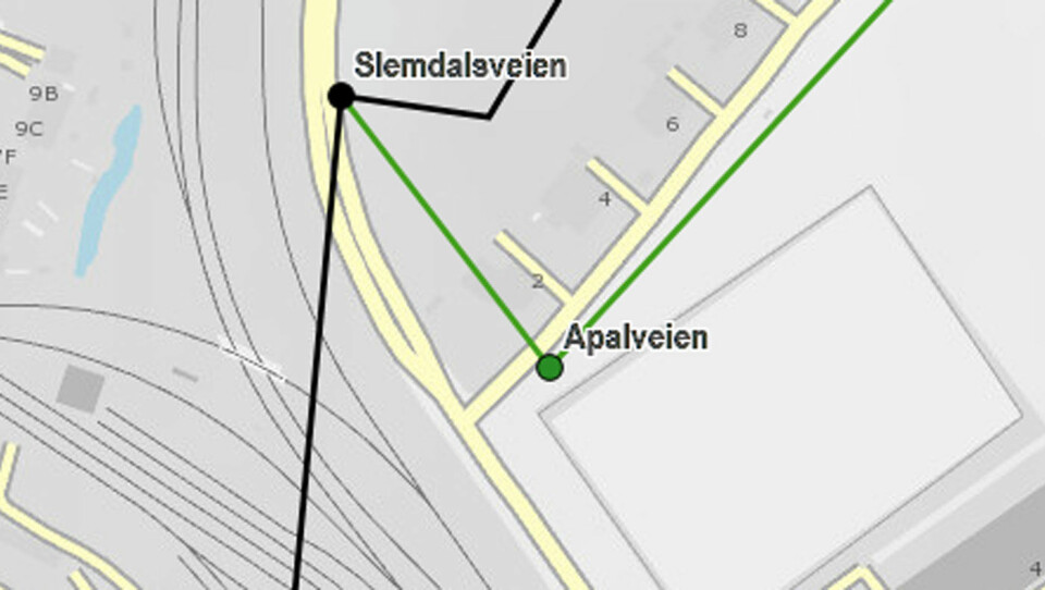 TETT: Nedenfor Frøen T-banestasjon er det bare 200 meter mellom bomstasjonene for Osloringen (dagens bomring) og bomstasjonen for den nye ringen rundt indre by.