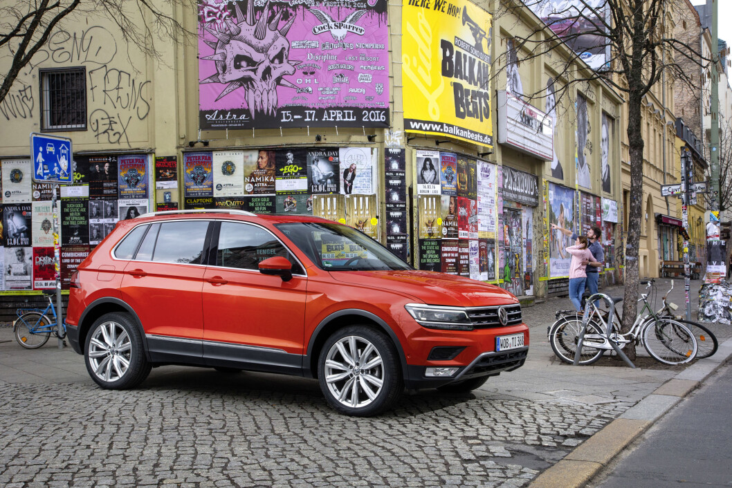 STØRRE OG STILIGERE: Både stilen og størrelsen er endret når nye VW Tiguan kommer til norske forhandlere i slutten av mai. Foto: VW STØRRE OG STILIGERE: Både stilen og størrelsen er endret når nye VW Tiguan kommer til norske forhandlere i slutten av mai. Foto: VW