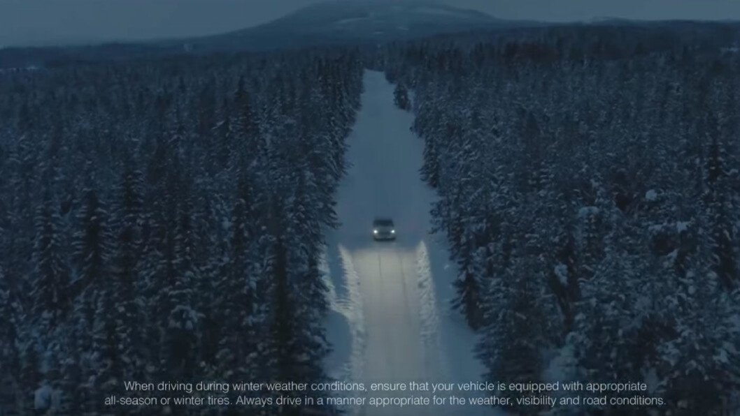 NOK ET DRYPP: En video på omlag et minutt med klipp hvor du nesten ser nye Audi e-tron er siste stopp på promoteringskampanjen før bilen lanseres tirsdag. Foto: Skjermdump fra filmen NOK ET DRYPP: En video på omlag et minutt med klipp hvor du nesten ser nye Audi e-tron er siste stopp på promoteringskampanjen før bilen lanseres tirsdag. Foto: Skjermdump fra filmen