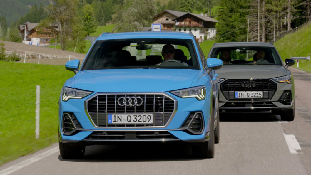 VISER MUSKLER: Nye Audi Q3 har fått den nye signaturen til Audi, den åttekantete grillen, og i tillegg litt muskuløse elementer for å underbygge SUV-preget. VISER MUSKLER: Nye Audi Q3 har fått den nye signaturen til Audi, den åttekantete grillen, og i tillegg litt muskuløse elementer for å underbygge SUV-preget.