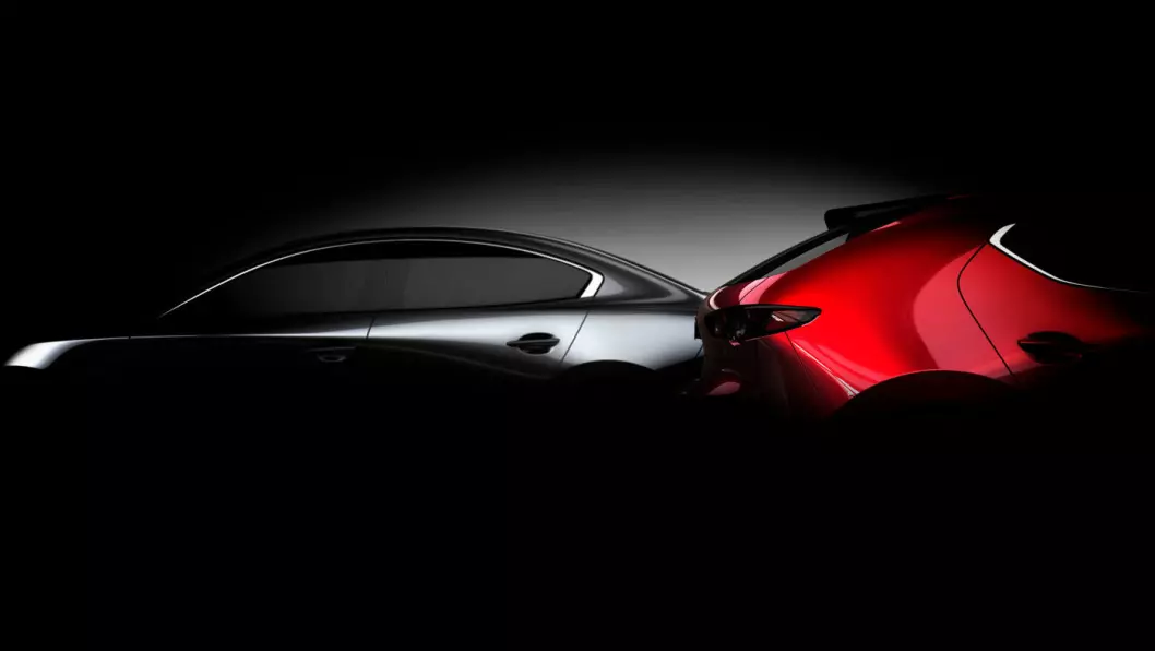 SPENNING: Det er ikke mye offentligheten har fått sett av nye Mazda 3, men ryktene forteller at den likner svært på konseptbilen «Kai».