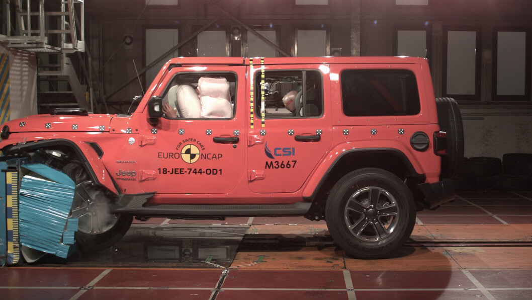 SKANDALE: Helt nye Jeep Wrangler får bare en stjerne i årets siste euro NCAP-test. SKANDALE: Helt nye Jeep Wrangler får bare en stjerne i årets siste euro NCAP-test.