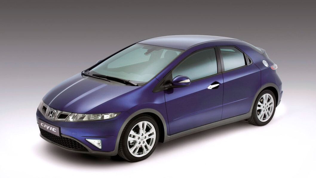 HONDA CIVIC: Selv om du kjøper denne bilen brukt er du sikret høy teknisk kvalitet. Minuset er dekkstøy. Foto: Honda HONDA CIVIC: Selv om du kjøper denne bilen brukt er du sikret høy teknisk kvalitet. Minuset er dekkstøy. Foto: Honda