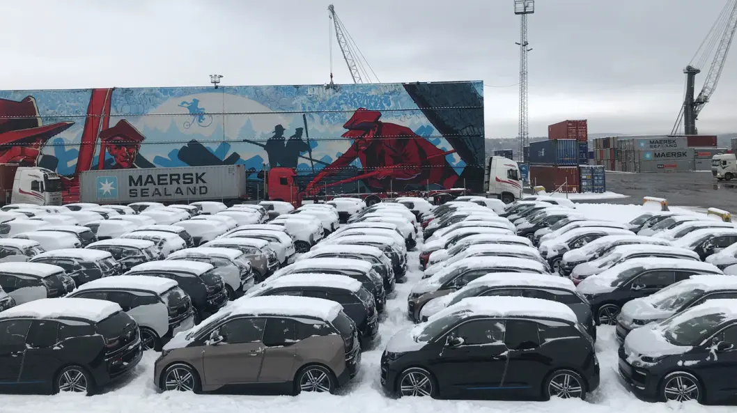 HVA NÅ? BMW, her representert ved et kompani med i3 på kai i Drammen, er et av merkene som rammes av konkursen. HVA NÅ? BMW, her representert ved et kompani med i3 på kai i Drammen, er et av merkene som rammes av konkursen.