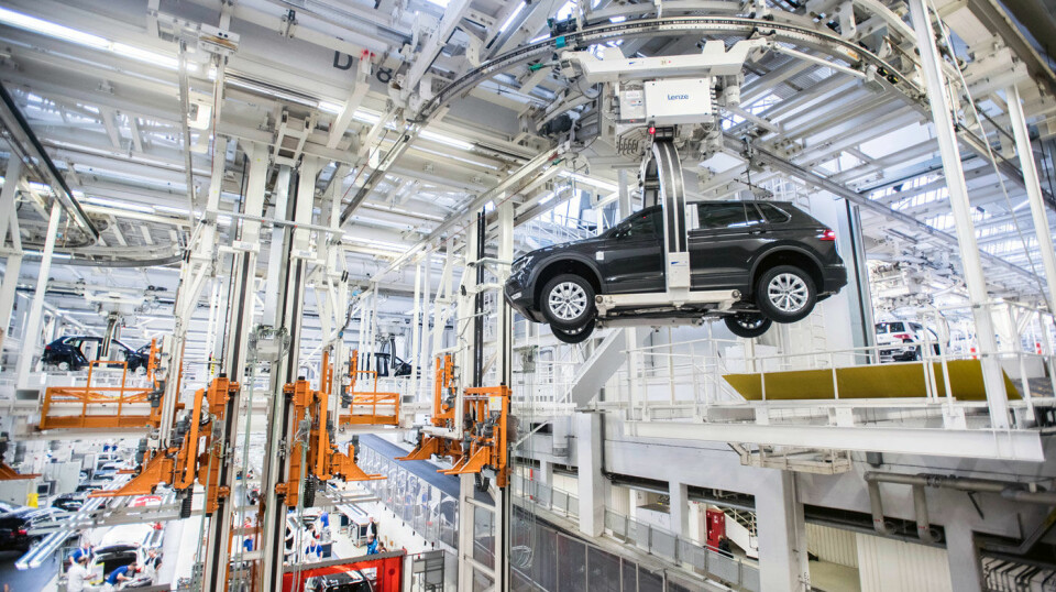 SLITER: Her, i VW-fabrikken i Wolfsburg, går det langt tregere enn vanlig.