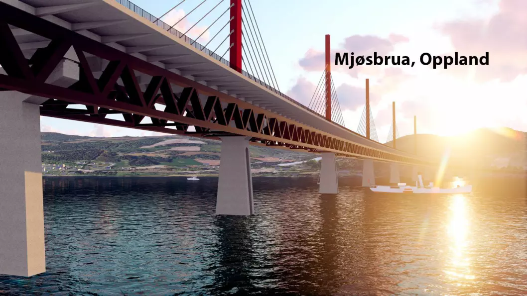 NY BRO OVER MJØSA: Innen 2025 kan ny Mjøsbru stå klar – og den kan bli bygget i tre.