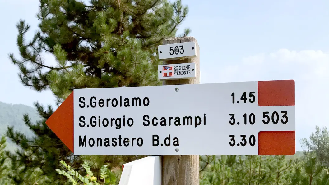 GODT TILRETTELAGT: Over store deler av Piemonte er det tilrettelagt for fotturer. Her oppgis turene i tid, ikke i kilometer. GODT TILRETTELAGT: Over store deler av Piemonte er det tilrettelagt for fotturer. Her oppgis turene i tid, ikke i kilometer. 