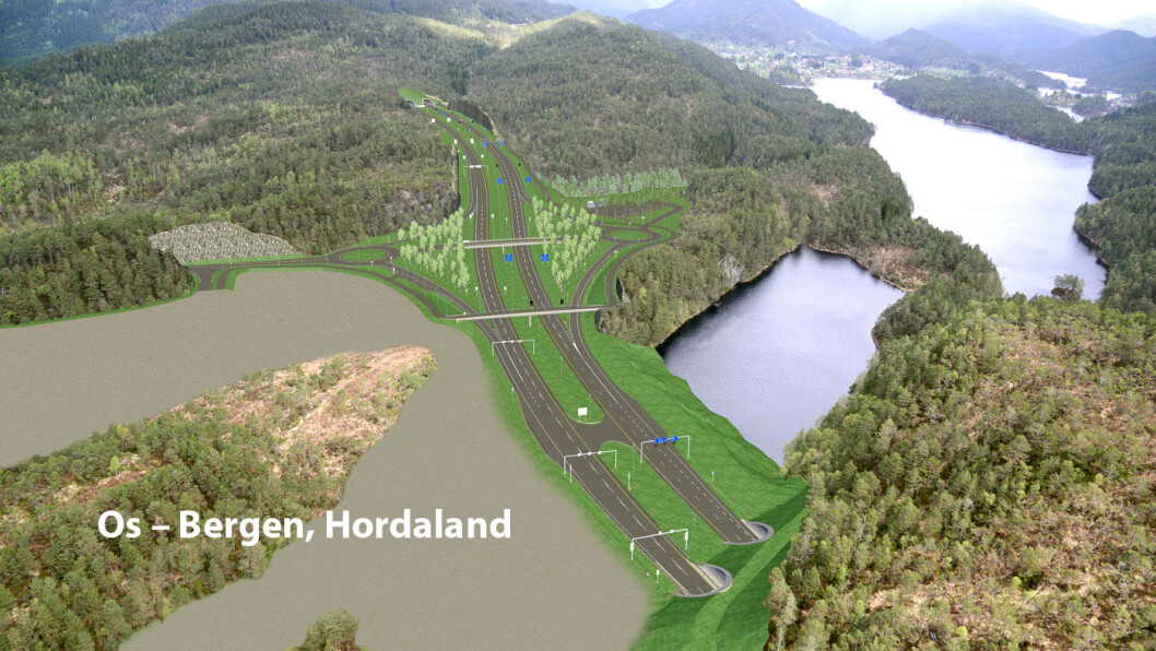 KREVENDE: På E39 mellom Svegatjørn i Os kommune og Rådal i Bergen bygges det 16 kilometer med ny firefeltsvei. KREVENDE: På E39 mellom Svegatjørn i Os kommune og Rådal i Bergen bygges det 16 kilometer med ny firefeltsvei.