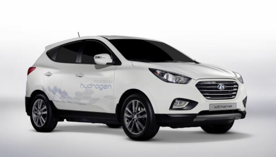 DYR: Fjerde generasjon hydrogenbil fra Hyundai, ix35, ble lansert i 2012.