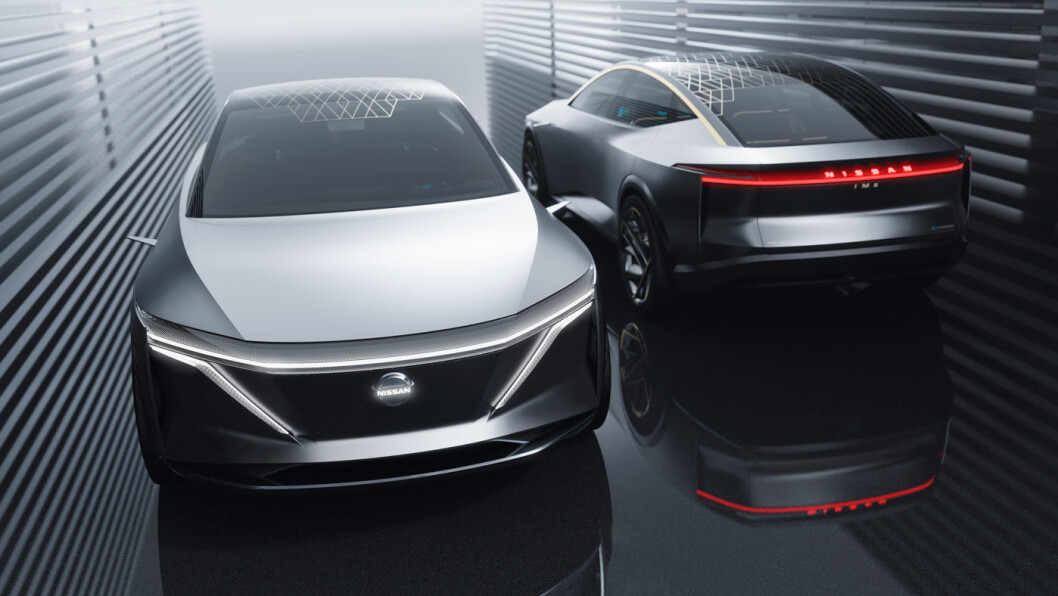 HEFTIG: Slik ser Nissans elektriske framtidsvisjon ut, kalt IMs. Bilen har alt Nissan per i dag kan tilby av teknologi. HEFTIG: Slik ser Nissans elektriske framtidsvisjon ut, kalt IMs. Bilen har alt Nissan per i dag kan tilby av teknologi.