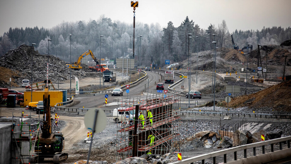 FULL FRES: Byggingen av ny E18 gjennom Telemark – her ved Stathelle – fortsetter etter enighet mellom Nye Veier og Vegdirektoratet. Foto: Tomm W. Christiansen