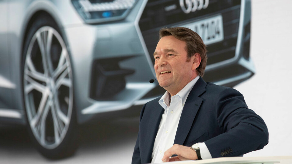 OPTIMIST: Audi-sjef Bram Schot har tatt over et foretak med store utfordringer, men også gode produkter. Audi e-tron er blitt meget godt mottatt verden over, og Audi varsler nå en mer intensiv satsing på elbiler for å rette opp et par dårlige år. Foto: Audi AG