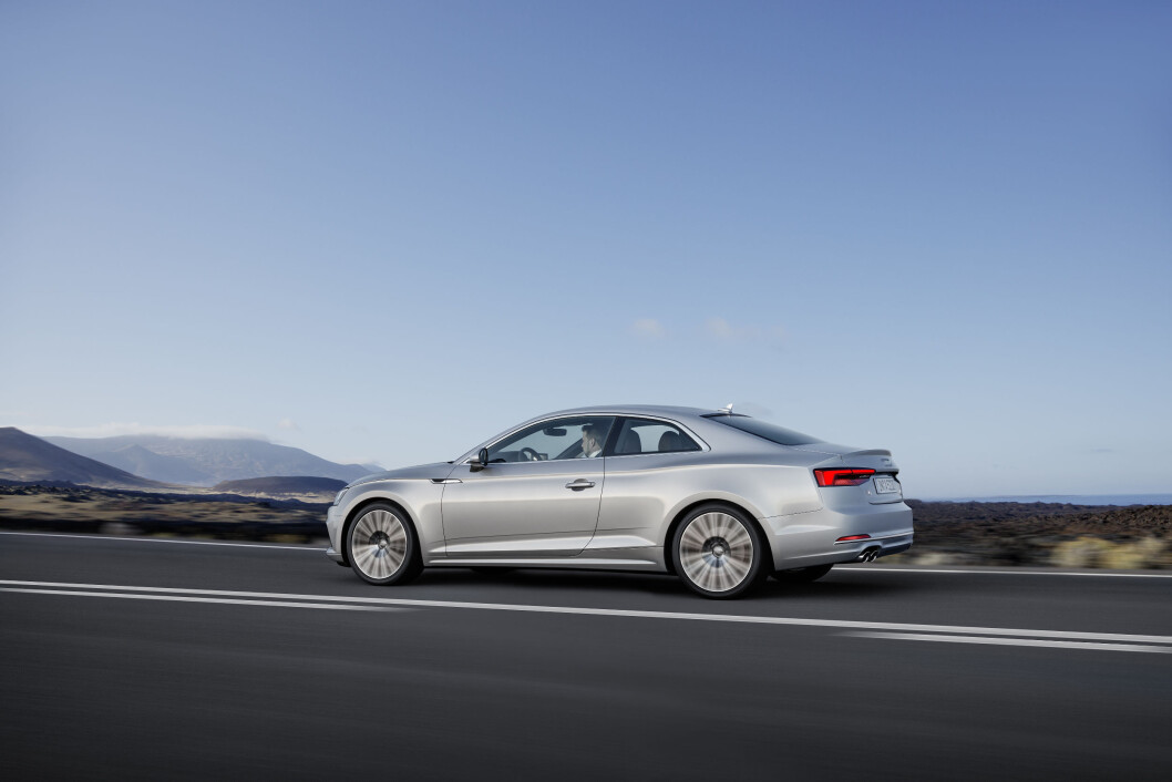Elegant og sportslig: Nye Audi A5 er enda et hakk mer sportslig enn dagens modell. Til høsten er den på plass i Norge. Foto: Audi Elegant og sportslig: Nye Audi A5 er enda et hakk mer sportslig enn dagens modell. Til høsten er den på plass i Norge. Foto: Audi