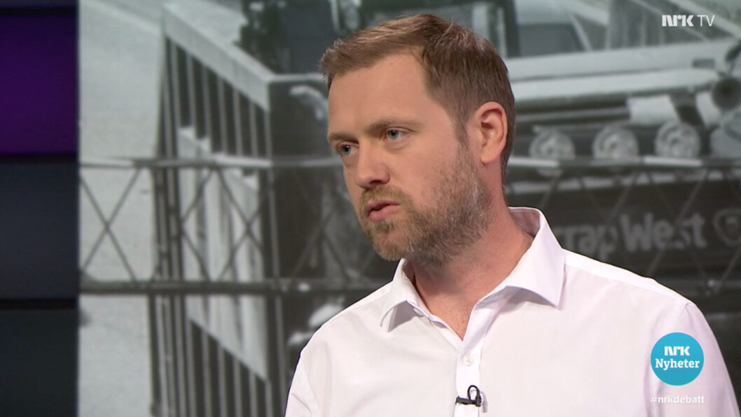 KLAR TIL Å KREVE INN: Andreas Halse, samferdselspolitisk talsmann i Oslo Arbeiderparti, forsvarer bompengene, og viste i TV-debatten til at et flertall av Oslos befolkning støtter bompengeløftet. Foto: Skjermdump fra NRK KLAR TIL Å KREVE INN: Andreas Halse, samferdselspolitisk talsmann i Oslo Arbeiderparti, forsvarer bompengene, og viste i TV-debatten til at et flertall av Oslos befolkning støtter bompengeløftet. Foto: Skjermdump fra NRK