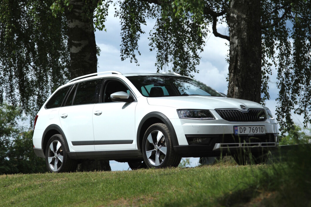 BARSK: Skoda Octavia Scout 2016 er en barsk stasjonsvogn med mye komfort og sterke egenskaper Foto: Rune Korsvoll BARSK: Skoda Octavia Scout 2016 er en barsk stasjonsvogn med mye komfort og sterke egenskaper Foto: Rune Korsvoll
