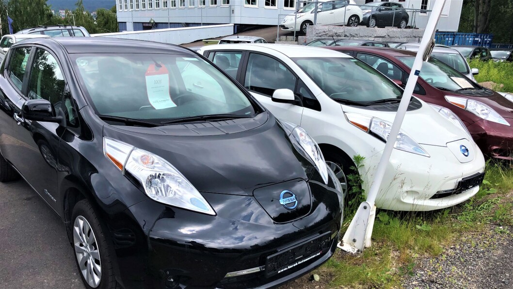 LEAF: På Norsk Autosenter dominerer Nissan Leaf utvalget. Foto: Geir Røed LEAF: På Norsk Autosenter dominerer Nissan Leaf utvalget. Foto: Geir Røed