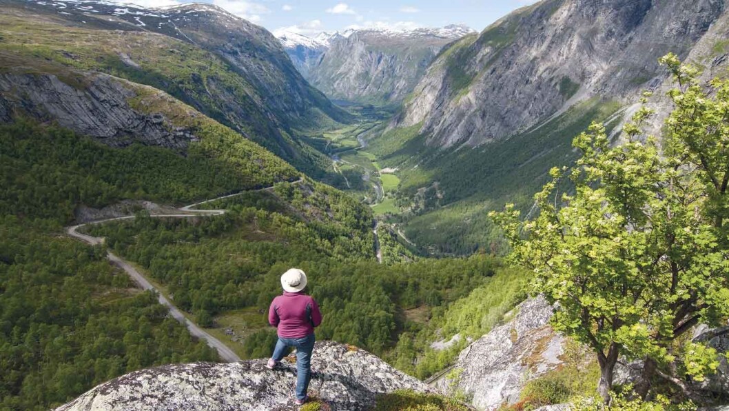 UVEISOMT: Veien går i hårnålsvinger, og fjellene er nakne i bakkene opp Finnsetlia. Foto: Bjørn Magne Øverås UVEISOMT: Veien går i hårnålsvinger, og fjellene er nakne i bakkene opp Finnsetlia. Foto: Bjørn Magne Øverås