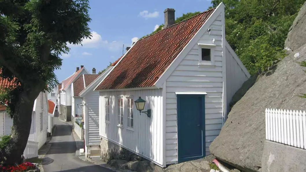 GAMLEBYEN: Den gamle bydelen i Skudeneshavn regnes som en av de best bevarte trehusbyene i Europa. Foto: Ørjan B. Iversen