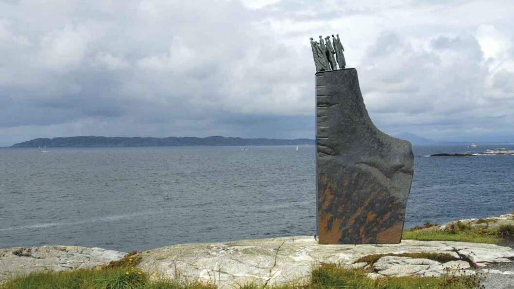MINNESMERKET: Sleipner-monumentet ved Ryvarden fyr. Foto: Per Roger Lauritzen MINNESMERKET: Sleipner-monumentet ved Ryvarden fyr. Foto: Per Roger Lauritzen