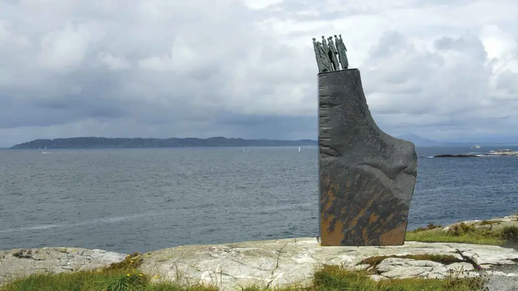 MINNESMERKET: Sleipner-monumentet ved Ryvarden fyr. Foto: Per Roger Lauritzen MINNESMERKET: Sleipner-monumentet ved Ryvarden fyr. Foto: Per Roger Lauritzen