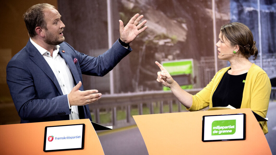 FRYKTER FOR BYPAKKER: MDGs talsperson Une Bastholm i debatt om bompenger med samferdselsminister Jon Georg Dale (Frp) under Arendalsuka sist tirsdag. Foto: Tomm W. Christiansen FRYKTER FOR BYPAKKER: MDGs talsperson Une Bastholm i debatt om bompenger med samferdselsminister Jon Georg Dale (Frp) under Arendalsuka sist tirsdag. Foto: Tomm W. Christiansen