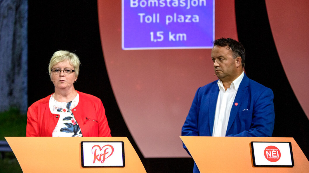 VALGVINNEREN: FNB-leder Frode Myrhol – her i NRK-debatt med Solveig Ege Tengesdal, KrFs fylkesleder i Rogaland – opplevde en valgfremgang som er enestående i norsk sammenheng. Foto: Tomm W. Christiansen VALGVINNEREN: FNB-leder Frode Myrhol – her i NRK-debatt med Solveig Ege Tengesdal, KrFs fylkesleder i Rogaland – opplevde en valgfremgang som er enestående i norsk sammenheng. Foto: Tomm W. Christiansen