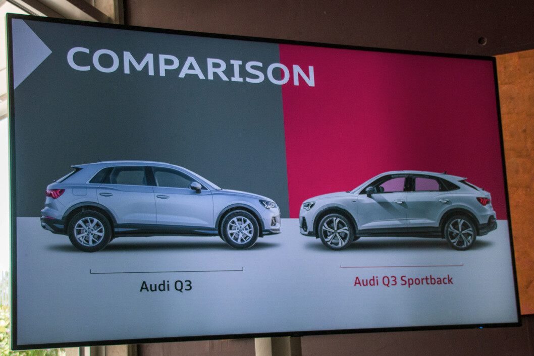 HELE FORSKJELLEN: Q3 (t.v.) og Q3 Sportback. HELE FORSKJELLEN: Q3 (t.v.) og Q3 Sportback.