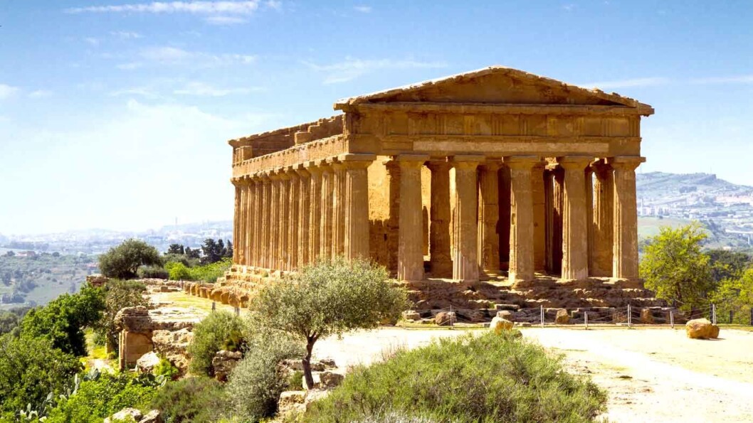 AGRIGENTO: Concordia-tempelet i Tempeldalen. AGRIGENTO: Concordia-tempelet i Tempeldalen.