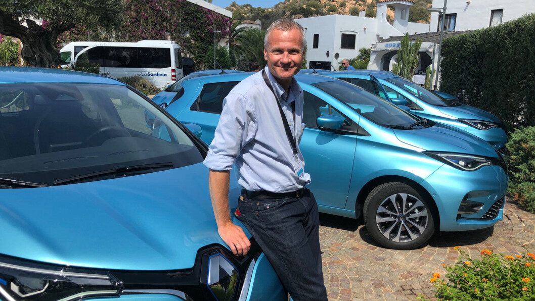 SPENT: PR og markedsdirektør i Renault, Roger Andersen, forventer å se mange nye Zoe på norske veier framover. Foto: Øivind A. Monn-Iversen SPENT: PR og markedsdirektør i Renault, Roger Andersen, forventer å se mange nye Zoe på norske veier framover. Foto: Øivind A. Monn-Iversen