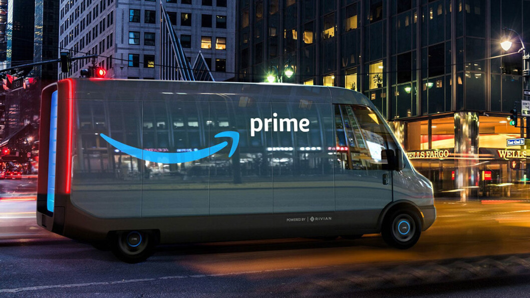 STORORDRE: Amazon har bestilt 100.000 elektriske varebiler av denne typen fra den Rivian. Foto: Amazon/Rivian STORORDRE: Amazon har bestilt 100.000 elektriske varebiler av denne typen fra den Rivian. Foto: Amazon/Rivian