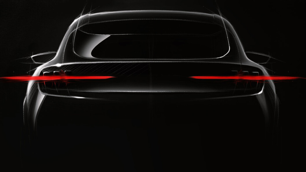 EL-MUSTANG: Fords første elbil – her i en skissetegning – lanseres natt til mandag. Foto: Ford Motor Company EL-MUSTANG: Fords første elbil – her i en skissetegning – lanseres natt til mandag. Foto: Ford Motor Company