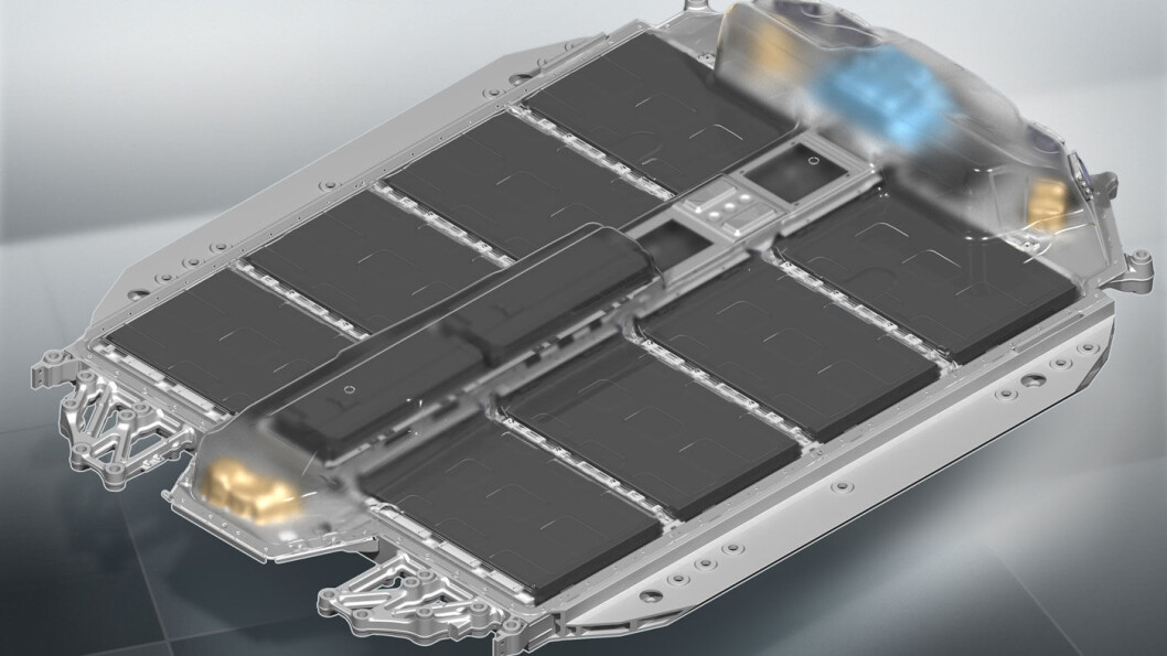 NESTE GENERASJON: Batteripakken i i4 blir svært flat med en vekt på rundt 550 kg. NESTE GENERASJON: Batteripakken i i4 blir svært flat med en vekt på rundt 550 kg.