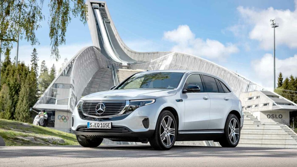 MYE FOR PENGENE: Mercedes EQC blir fort rundt 150.000 kroner rimeligere enn konkurrentene med omtrent identisk utstyr. Foto: Daimler