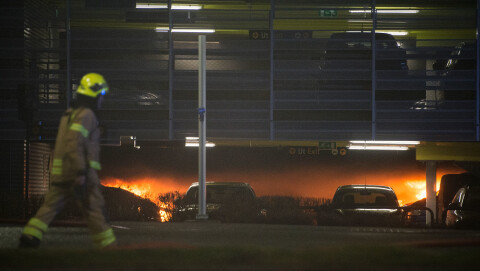 Storbrannen Startet I En Opel Zafira