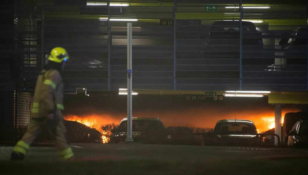 BRANN-DRAMA: Fra den store brannen på Stavanger lufthavn Sola i 2020.