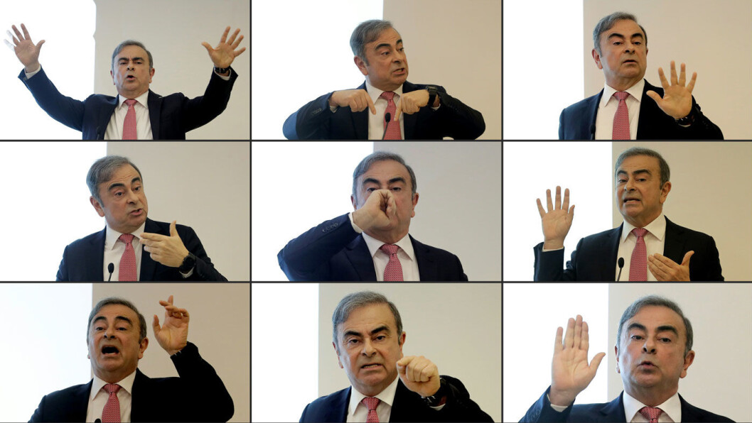 OFFENSIV: Carlos Ghosn, tidligere toppsjef i Nissan-Renault-Mitsubishi, sa seg helt uskyldig i alt han er anklaget for, og hevdet på en to timers pressekonferanse at navngitte personer i Nissans ledelse sørget for at han ble arrestert. Foto: AFP OFFENSIV: Carlos Ghosn, tidligere toppsjef i Nissan-Renault-Mitsubishi, sa seg helt uskyldig i alt han er anklaget for, og hevdet på en to timers pressekonferanse at navngitte personer i Nissans ledelse sørget for at han ble arrestert. Foto: AFP