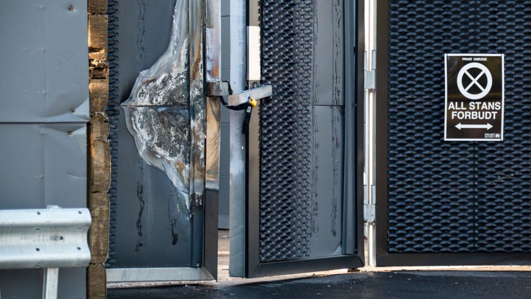 KJEMPESMELL: Merkene er godt synlige på hydrogen-anlegget, men saken er stadig ikke ferdig etterforsket. KJEMPESMELL: Merkene er godt synlige på hydrogen-anlegget, men saken er stadig ikke ferdig etterforsket.