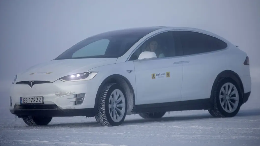 GOD NUMMER TO: Tesla Model X kom nest lengst i rekkeviddetesten. Foto: Tomm W. Christiansen GOD NUMMER TO: Tesla Model X kom nest lengst i rekkeviddetesten. Foto: Tomm W. Christiansen