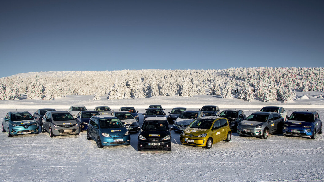 20 I TEST: Vi samlet 20 av Norges solgte elbiler til stor test av rekkevidde og ladeegenskaper. Foto: Tomm W. Christiansen 20 I TEST: Vi samlet 20 av Norges solgte elbiler til stor test av rekkevidde og ladeegenskaper. Foto: Tomm W. Christiansen