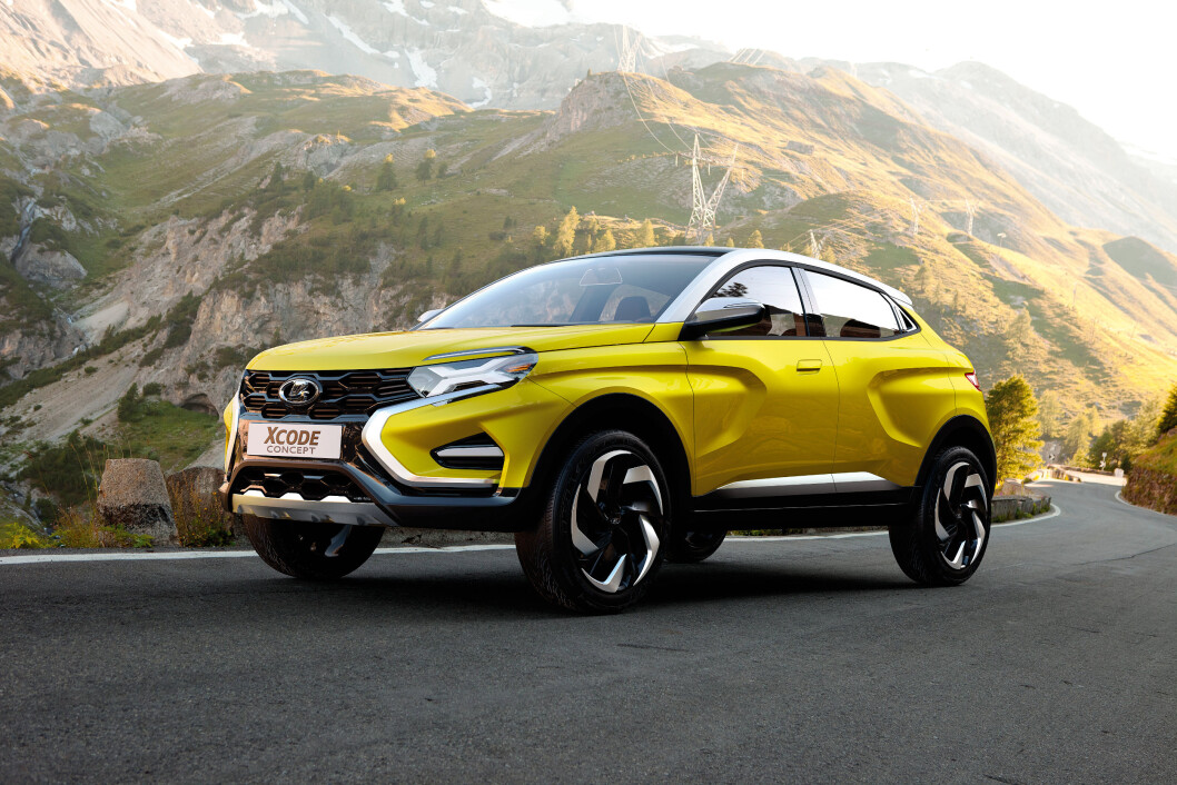 SUV-BØLGEN: Lada har lang tradisjon med firehjulstrekk. Med XCode viser fabrikken at den vil være med på SUV-bølgen. Foreløpig er dette en konseptbil. Foto: Lada SUV-BØLGEN: Lada har lang tradisjon med firehjulstrekk. Med XCode viser fabrikken at den vil være med på SUV-bølgen. Foreløpig er dette en konseptbil. Foto: Lada