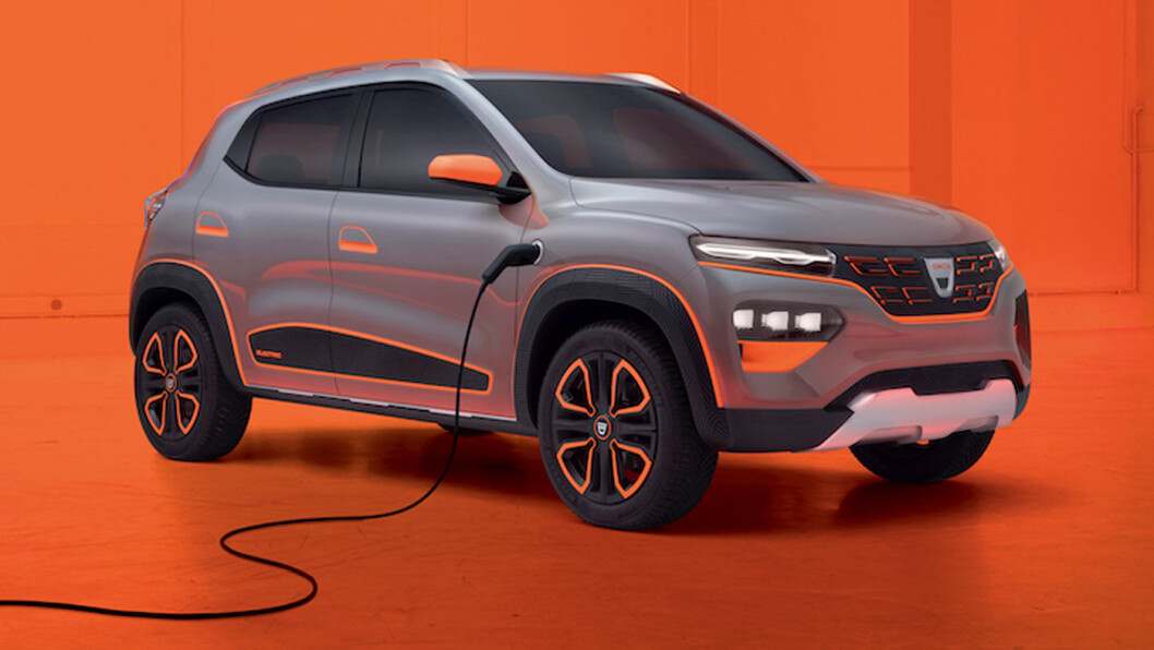 FØRST SOM SHOW-BIL: Dekorert med oransje detaljer, var det meningen at Dacia Spring skulle vises som konseptbil på bilutstillingen i Genève. Men med noen justeringer for det europeiske markedet, kan den være raskt produksjonsklar. FØRST SOM SHOW-BIL: Dekorert med oransje detaljer, var det meningen at Dacia Spring skulle vises som konseptbil på bilutstillingen i Genève. Men med noen justeringer for det europeiske markedet, kan den være raskt produksjonsklar.