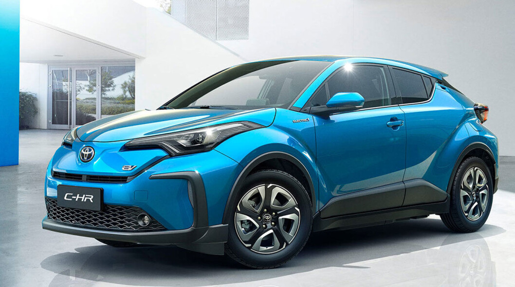ER I GANG: Crossoveren C-HR selges som elbil i det kinesiske markedet. Den ble lansert i fjor. ER I GANG: Crossoveren C-HR selges som elbil i det kinesiske markedet. Den ble lansert i fjor.