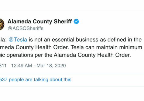 Sheriffens melding stanset Tesla