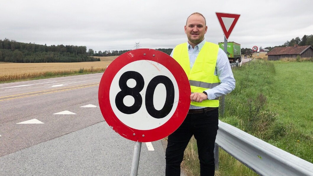 ØKTE: Jon Georg Dale i fjor sommer på E6 i Østfold. Foto: Samferdselsdepartementet. ØKTE: Jon Georg Dale i fjor sommer på E6 i Østfold. Foto: Samferdselsdepartementet.